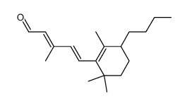 (2E,4E)-5-(3-Butyl-2,6,6-trimethyl-cyclohex-1-enyl)-3-methyl-penta-2,4-dienal结构式