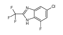 6-chloro-4-fluoro-2-(trifluoromethyl)-1H-benzimidazole结构式