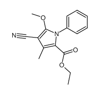 4-Cyano-5-methoxy-3-methyl-1-phenyl-pyrrol-2-carbonsaeure-ethylester Structure