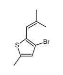 3-bromo-5-methyl-2-(2-methylprop-1-enyl)thiophene Structure