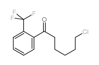 6-CHLORO-1-OXO-1-(2-TRIFLUOROMETHYLPHENYL)HEXANE结构式