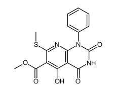 5-hydroxy-6-methoxycarbonyl-7-methylthio-1-phenylpyrido<2,3-d>pyrimidine-2,4(1H,3H)-dione结构式