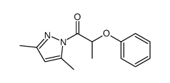 1-(3,5-dimethylpyrazol-1-yl)-2-phenoxypropan-1-one结构式