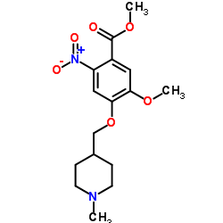 Methyl 5-methoxy-4-[(1-methyl-4-piperidinyl)methoxy]-2-nitrobenzoate Structure