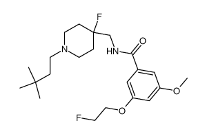 N-{[1-(3,3-dimethylbutyl)-4-fluoropiperidin-4-yl]methyl}-3-(2-fluoroethoxy)-5-methoxybenzamide Structure