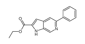 ethyl 5-phenyl-1H-pyrrolo[2,3-c]pyridine-2-carboxylate Structure