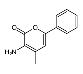 3-amino-4-methyl-6-phenylpyran-2-one Structure