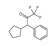 3-cyclopentyl-1,1,1-trifluoro-3-phenylpropan-2-one结构式