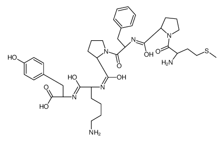 (2S)-2-[[(2S)-6-amino-2-[[(2S)-1-[(2S)-2-[[(2S)-1-[(2S)-2-amino-4-methylsulfanylbutanoyl]pyrrolidine-2-carbonyl]amino]-3-phenylpropanoyl]pyrrolidine-2-carbonyl]amino]hexanoyl]amino]-3-(4-hydroxyphenyl)propanoic acid Structure