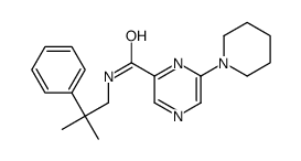 N-(2-methyl-2-phenylpropyl)-6-piperidin-1-ylpyrazine-2-carboxamide结构式