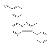 Benzenamine, 3-(2-methyl-3-phenylpyrazolo[1,5-a]pyrimidin-7-yl)-结构式