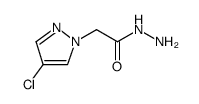 1H-Pyrazole-1-acetic acid, 4-chloro-, hydrazide结构式