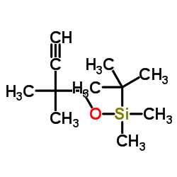 [(2,2-Dimethyl-3-butyn-1-yl)oxy](dimethyl)(2-methyl-2-propanyl)silane Structure