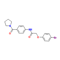 2-(4-Bromophenoxy)-N-[4-(1-pyrrolidinylcarbonyl)phenyl]acetamide结构式