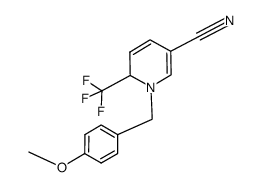 5-cyano-1-(p-methoxybenzyl)-2-trifluoromethyl-1,2-dihydropyridine结构式