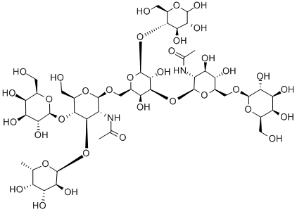 单岩藻糖乳糖-N-六糖III结构式