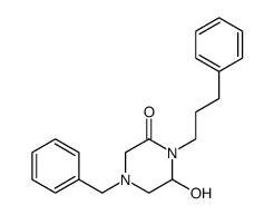 1-(3-phenylpropyl)-4-benzyl-2-hydroxy-6-oxopiperazine Structure