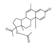 [(8R,9S,10R,13S,14S,17R)-17-acetyl-6,10,13-trimethyl-3-oxo-9,11,12,14,15,16-hexahydro-8H-cyclopenta[a]phenanthren-17-yl] acetate结构式