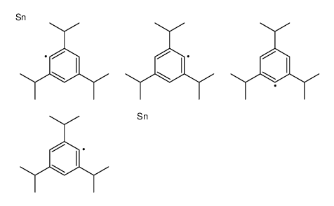 bis[2,4,6-tri(propan-2-yl)phenyl]stannanylidene-bis[2,4,6-tri(propan-2-yl)phenyl]tin结构式