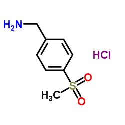 4-(甲磺酰基)苄胺盐酸盐结构式