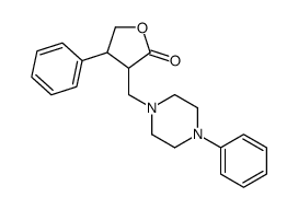 4-phenyl-3-[(4-phenylpiperazin-1-yl)methyl]oxolan-2-one Structure