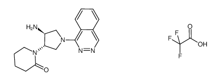 1-((3S,4S)-4-amino-1-(phthalazin-1-yl)pyrrolidin-3-yl)piperidin-2-one trifluoroacetate Structure
