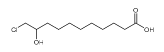 11-chloro-10-hydroxy-undecanoic acid结构式