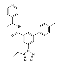 5-(5-ethyltetrazol-1-yl)-4′-methylbiphenyl-3-carboxylic acid (1-pyridin-4-yl-ethyl)amide结构式