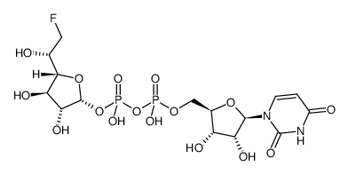 uridine diphosphate 6-deoxy-6-fluoro-α-D-galactofuranose Structure