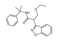 2-(1,2-benzoxazol-3-yl)-3-ethoxy-N-(2-phenylpropan-2-yl)propanamide结构式