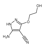 3-amino-5-(2-hydroxy-ethoxy)-1(2)H-pyrazole-4-carbonitrile Structure