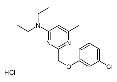 2-[(3-chlorophenoxy)methyl]-N,N-diethyl-6-methyl-pyrimidin-4-amine hyd rochloride structure
