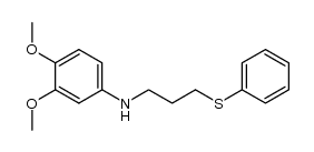 3,4-dimethoxy-N-(3-(phenylthio)propyl)aniline Structure