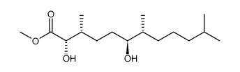 methyl (2R*,3S*,6R*,7S*)-2,6-dihydroxy-3,7,11-trimethyldodecanoate结构式