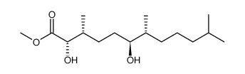 methyl (2R*,3S*,6R*,7S*)-2,6-dihydroxy-3,7,11-trimethyldodecanoate Structure