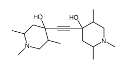 4-[2-(4-hydroxy-1,2,5-trimethylpiperidin-4-yl)ethynyl]-1,2,5-trimethylpiperidin-4-ol结构式