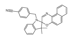 1-(4-cyanobenzyl)-3,3-dimethylspiro[indoline-2,3'-[3H]-naphtho[2,1-b](1,4)-oxazine]结构式