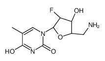 1-[(2R,3S,4R,5R)-5-(aminomethyl)-3-fluoro-4-hydroxyoxolan-2-yl]-5-methylpyrimidine-2,4-dione Structure