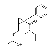 (1R,2R)-2-(acetamidomethyl)-N,N-diethyl-1-phenylcyclopropane-1-carboxamide结构式
