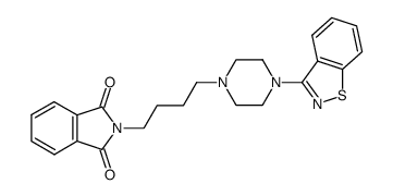 2-(4-(4-(1,2-benzothiazol-3-yl)piperazin-1-yl)butyl)-1H-isoindole-1,3(2H)-dione结构式
