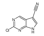 2-chloro-7H-pyrrolo[2,3-d]pyrimidine-5-carbonitrile structure