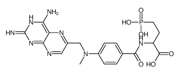 2-[[4-[(2,4-diaminopteridin-6-yl)methyl-methyl-amino]benzoyl]amino]-4- phosphono-butanoic acid结构式