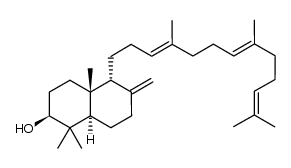 (9R,10S)-polypoda-8(26),13E,17E,21-tetraen-3β-ol结构式