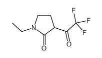 2-Pyrrolidinone, 1-ethyl-3-(trifluoroacetyl)- (9CI)结构式