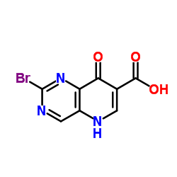 2-Bromo-8-oxo-5,8-dihydropyrido[3,2-d]pyrimidine-7-carboxylic acid结构式