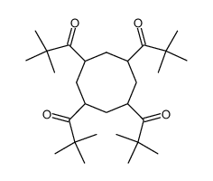 2,2-Dimethyl-1-[3,5,7-tris-(2,2-dimethyl-propionyl)-cyclooctyl]-propan-1-one结构式