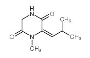 2,5-Piperazinedione,1-methyl-6-(2-methylpropylidene)-,(E)-(9CI) Structure