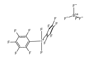 bis(pentafluorophenyl)difluoroiodine(V) tetrafluoroborate Structure