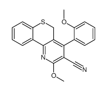 2-methoxy-4-(2-methoxyphenyl)-5H-thiochromeno[4,3-b]pyridine-3-carbonitrile结构式