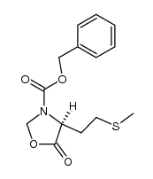 (S)-3-benzyloxycarbonyl-4-(2-methylthioethyl)oxazolidin-5-one结构式